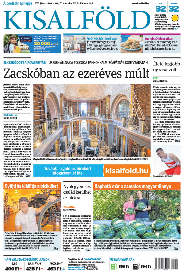 Lapszám: 2025.07.04. + MELLÉKLET