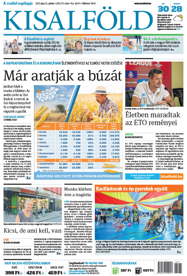 Lapszám: 2025.07.25. + MELLÉKLET