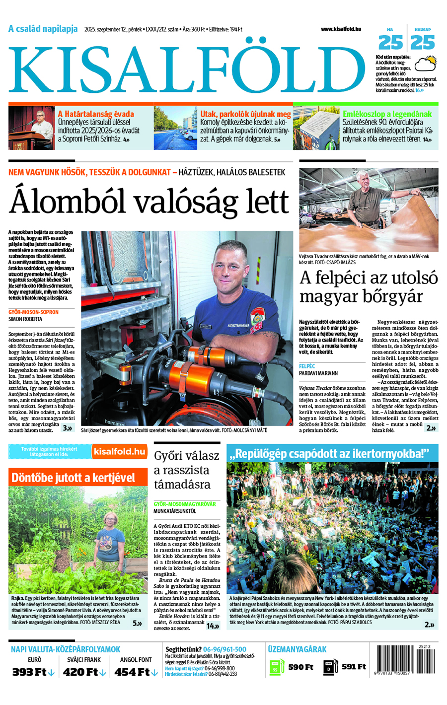 Lapszám: 2025.09.12. + MELLÉKLET