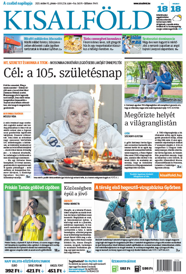 Lapszám: 2025.10.10. + MELLÉKLET