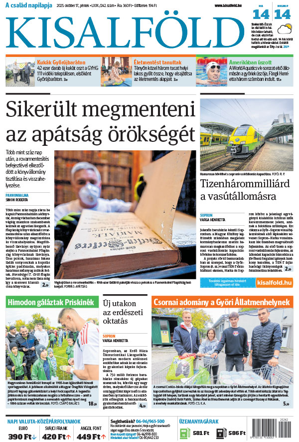 Lapszám: 2025.10.17. + MELLÉKLET