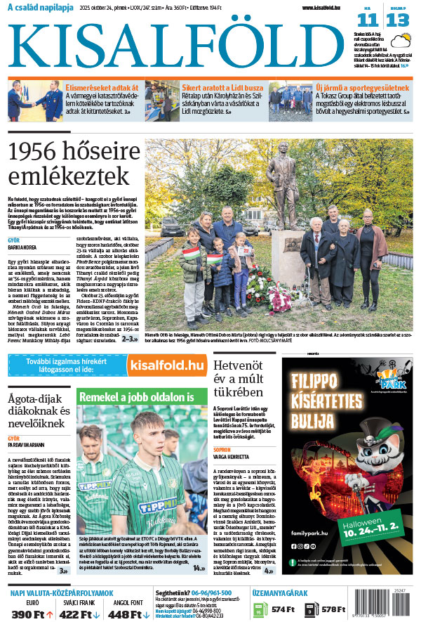 Lapszám: 2025.10.24. + MELLÉKLET