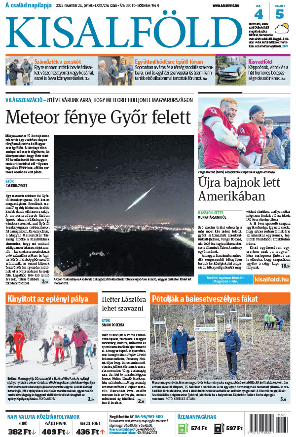 Lapszám: 2025.11.28. + MELLÉKLET