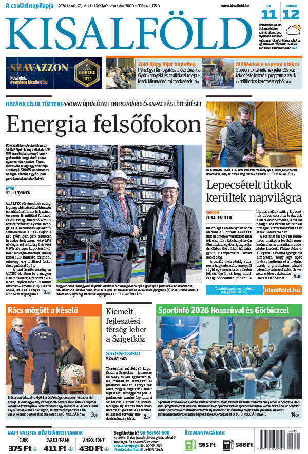 Lapszám: 2026. 02. 27. + MELLÉKLET