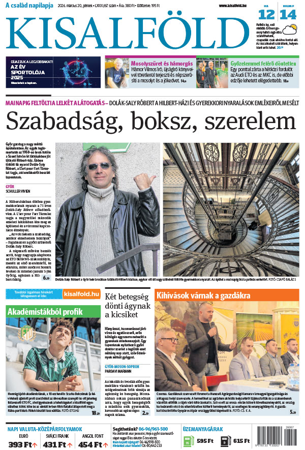 Lapszám: 2026. 03. 20. + MELLÉKLET