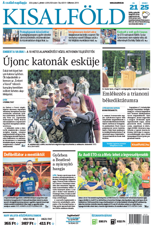 Lapszám: 2026. 06. 05. + MELLÉKLET
