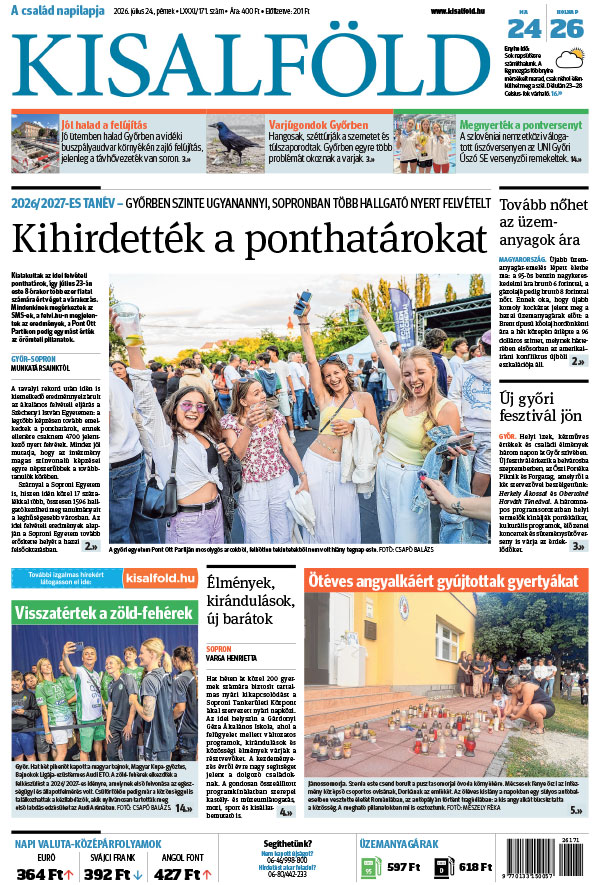 Lapszám: 2026. 07. 24.